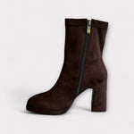 LODI Brown Suede Platform Sock Boot
