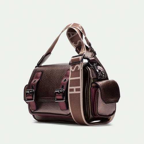 Hispanitas Metallic & Wine Crossbody Bag