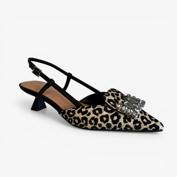 LODI Casiopea Leopard Slingback