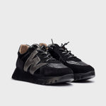 Wonders Oslo Black & Pewter Trainer