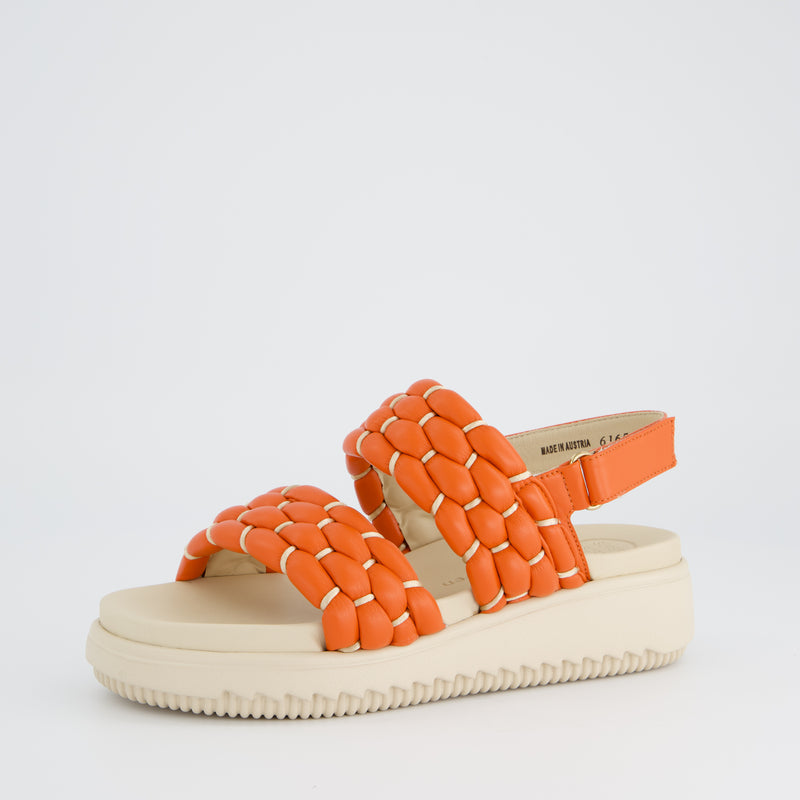 Paul Green Orange Leather Sandal