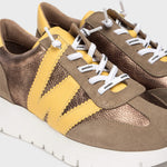 Wonders A-2476 Odisei Taupe/Yellow Trainer