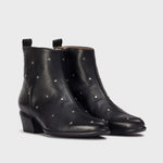 Wonders Black Boot with Silver Studs