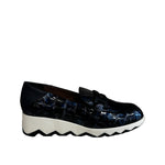 Wonders C-7612 Simón 12 Navy Patent Wedge Shoe