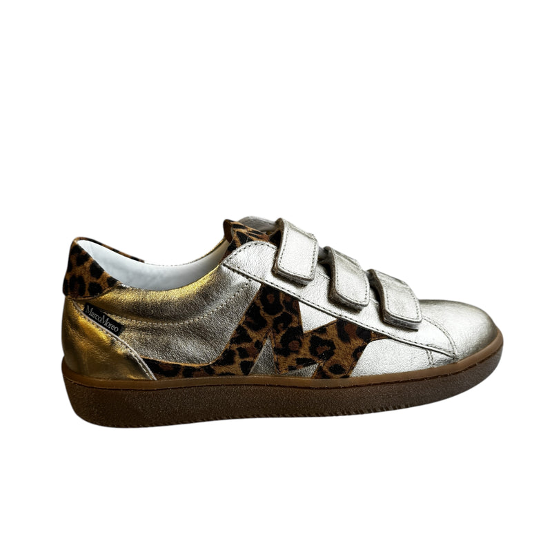 Marco Moreo Metallic Gold Leather Trainer