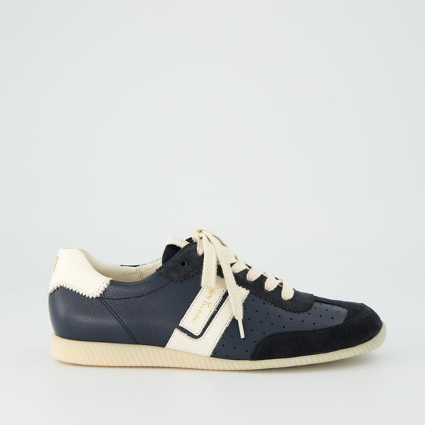 Paul Green 5490 Navy Leather & Suede Trainer