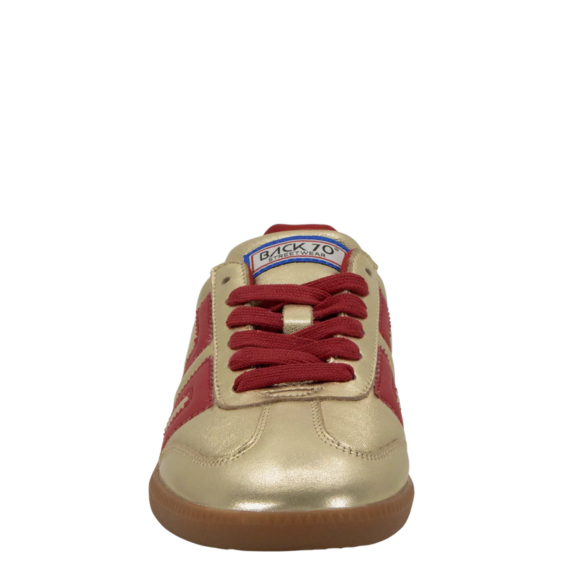 Back 70 Cloud Metallic Gold & Red Trainer