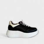 Wonders Roma 30 Black & Cream Chunky Trainer