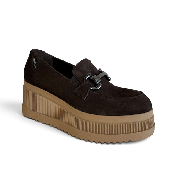 Marco Moreo Ilaria Brown Suede Platform Shoe