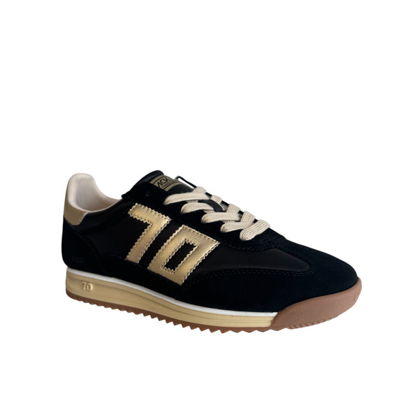 Back 70 Jogger Black & Gold Trainer