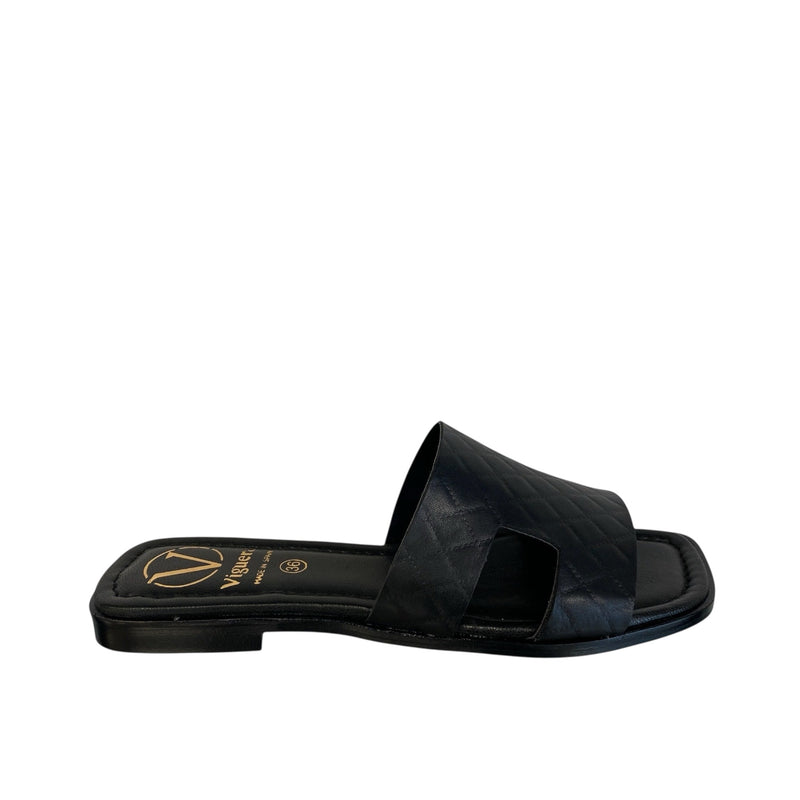 Viguera Black Leather Slider