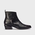 Wonders Black Boot with Silver Studs