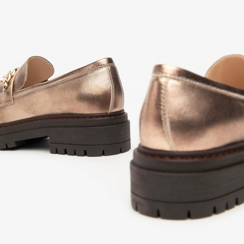 NeroGiardini Bronze Chunky Loafers