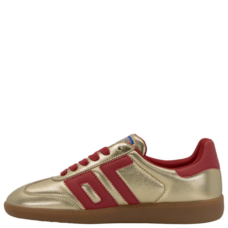 Back 70 Cloud Metallic Gold & Red Trainer