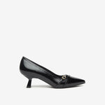 NeroGiardini Black Patent Kitten Heel Shoe