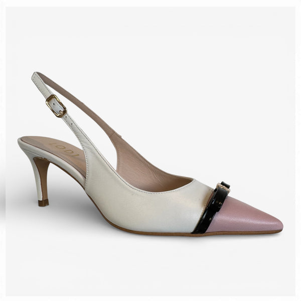 LODI Nureia Pink & White Slingback