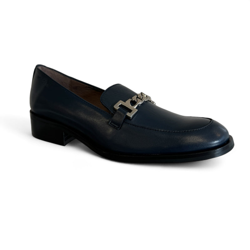 Wonders Robert Navy Leather Loafer