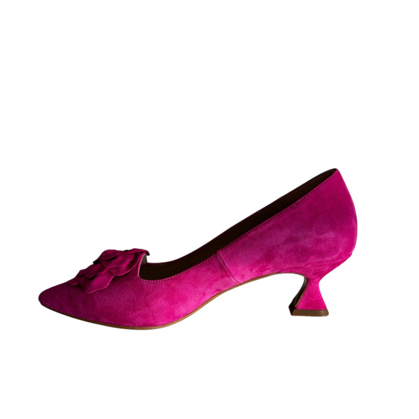 Marian Hot Pink Suede Kitten Heel