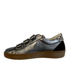 Marco Moreo Metallic Pewter Leather Trainer