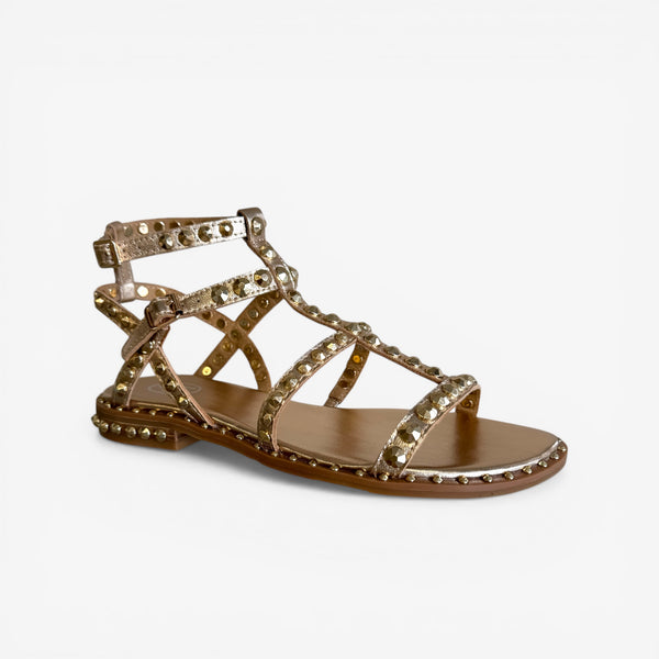 ASH Precious Gold Sandal - Gold Studs