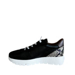 Wonders Odisei A-2495 Black Leather Trainer