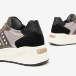 NeroGiardini Grey & Black Wedge Trainer