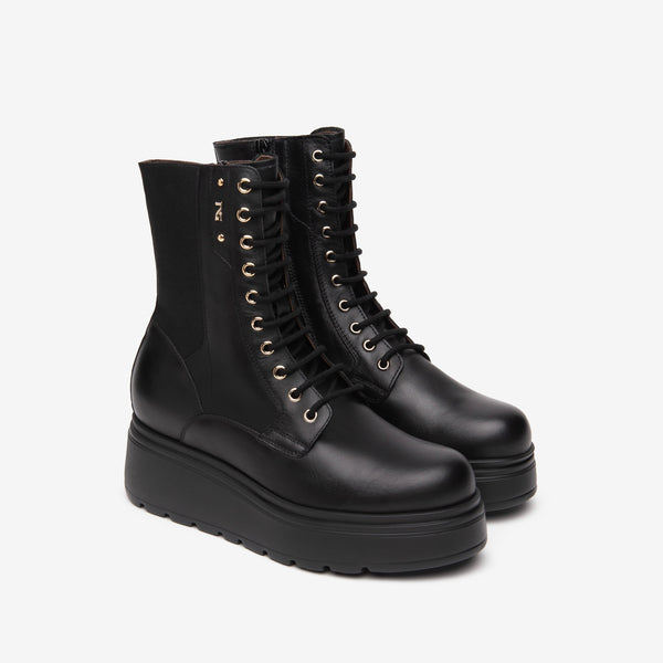 NeroGiardini Black Stretch Platform Boot