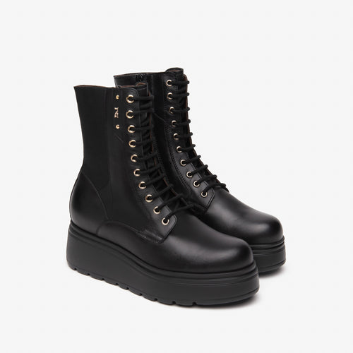 NeroGiardini Black Stretch Platform Boot