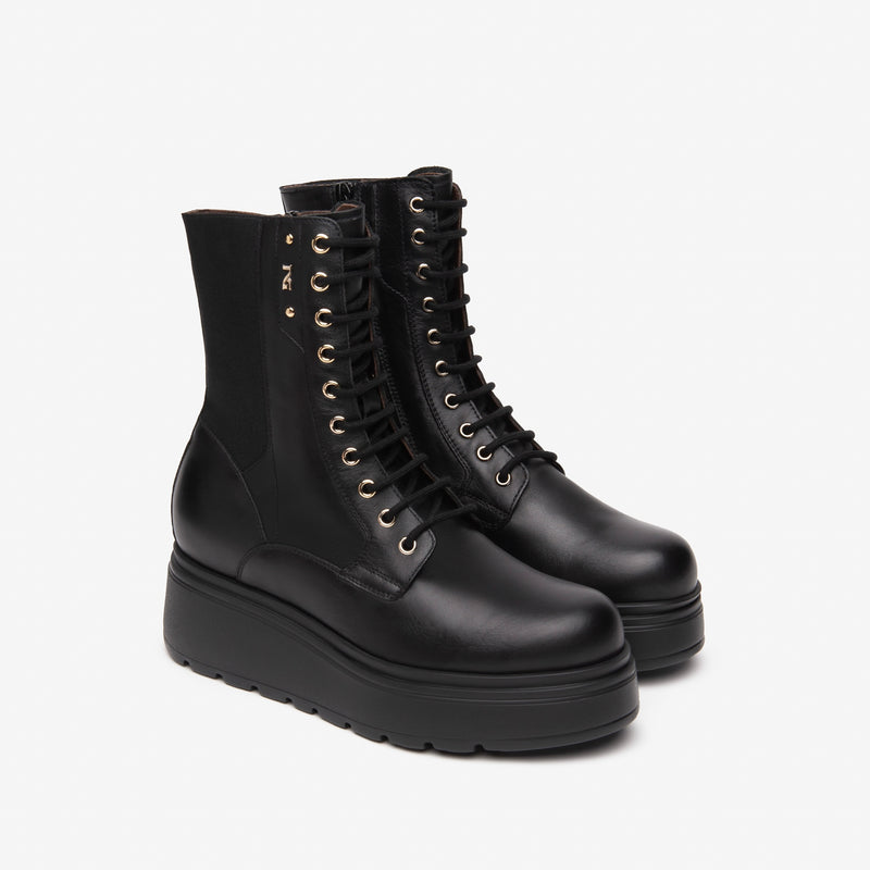 NeroGiardini Black Stretch Platform Boot