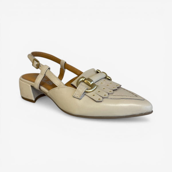 MJUS Beige Leather Slingback