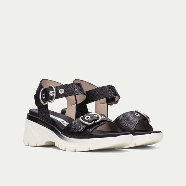Hispanitas Cedra Black Wedge Sandal