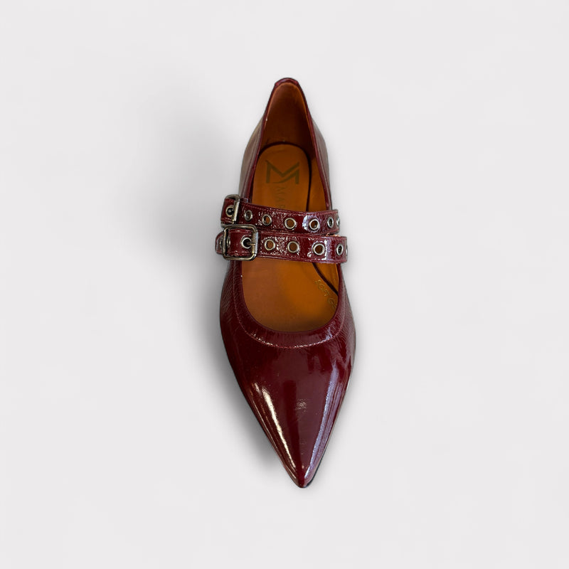 Marian Wine Patent Mary Jane Shoe