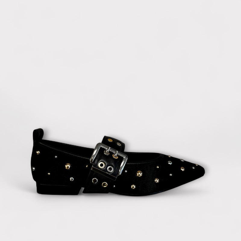LODI Black Pony Mary Jane Pump