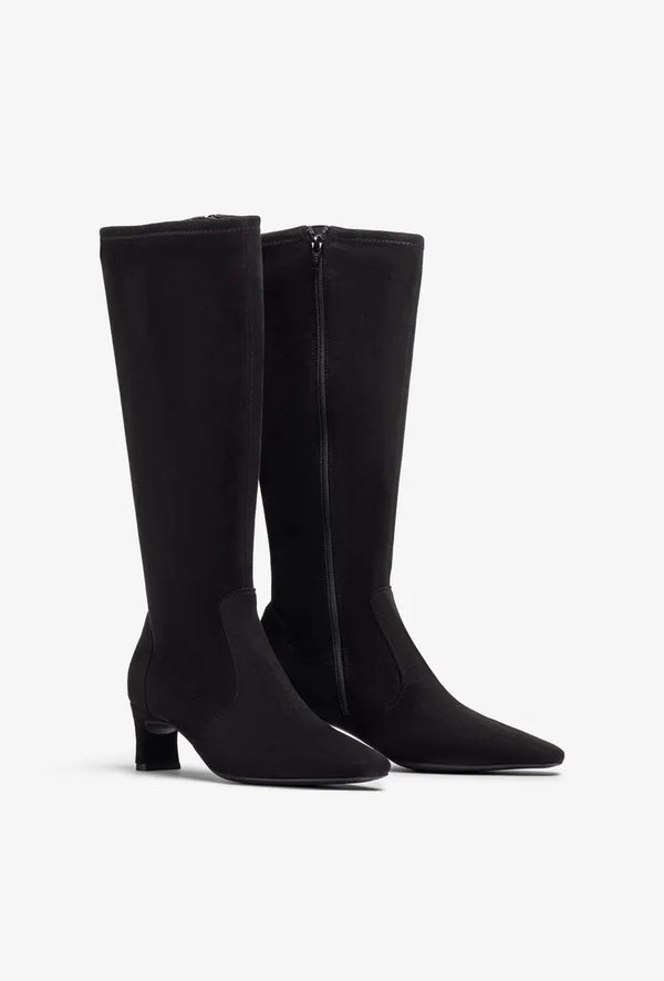 UNISA Junkera Black Stretch Knee Boot