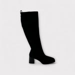 LODI Black Suede Stretch Knee High Boot