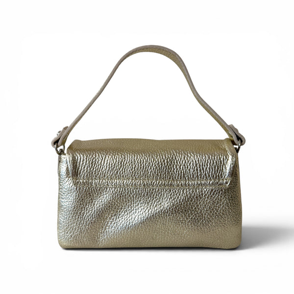 Marco Moreo Julia Gold Top Handle Crossbody Bag