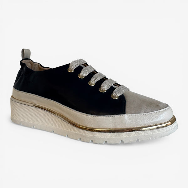 XSA I24M0160 Navy & Gold Trainers