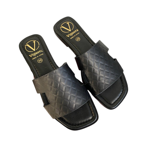 Viguera Black Leather Slider