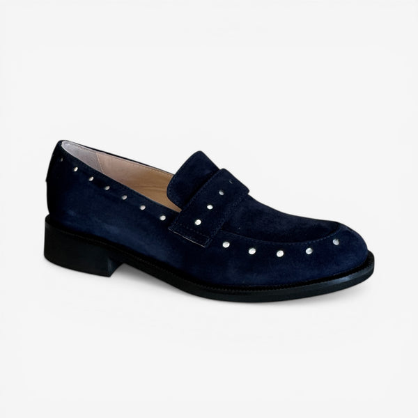 Marco Moreo Navy Suede Loafer