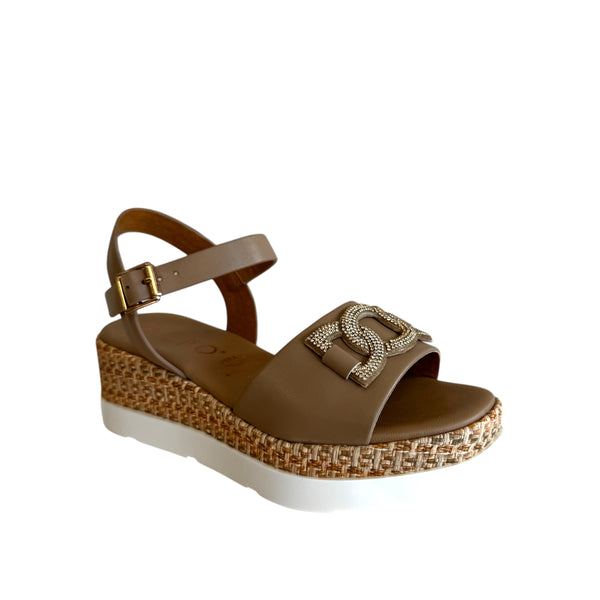 Repo Beige Wedge Sandal (low wedge)