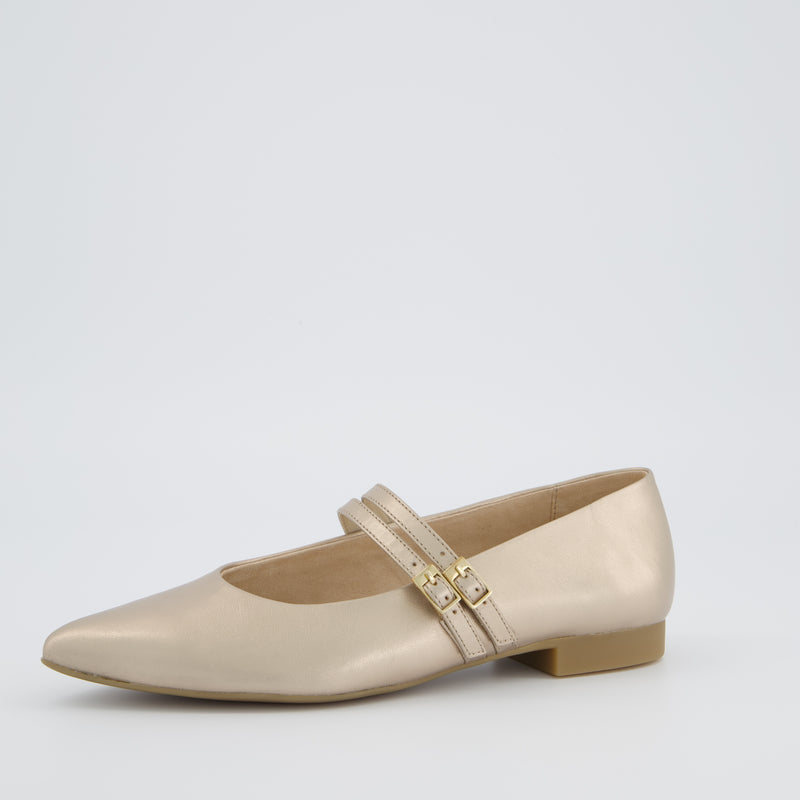 Paul Green Metallic Gold Ballerina