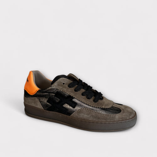 Another Trend Brown Suede & Orange Trainer