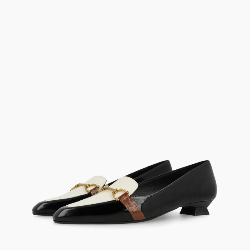 LODI Black & Ivory Patent Shoe
