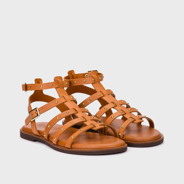 Wonders Tan Gladiator Sandal - AB1554M
