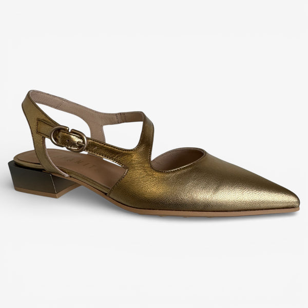 Hispanitas Lila Gold Flat Shoe