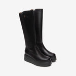 NeroGiardini Black Knee High Platform Boot