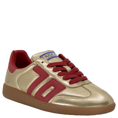 Back 70 Cloud Metallic Gold & Red Trainer