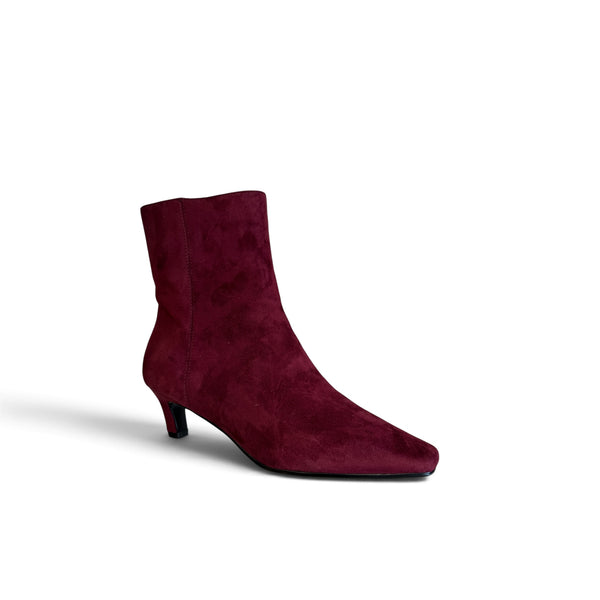 Pedro Anton Felicity Wine Suede Ankle Boot