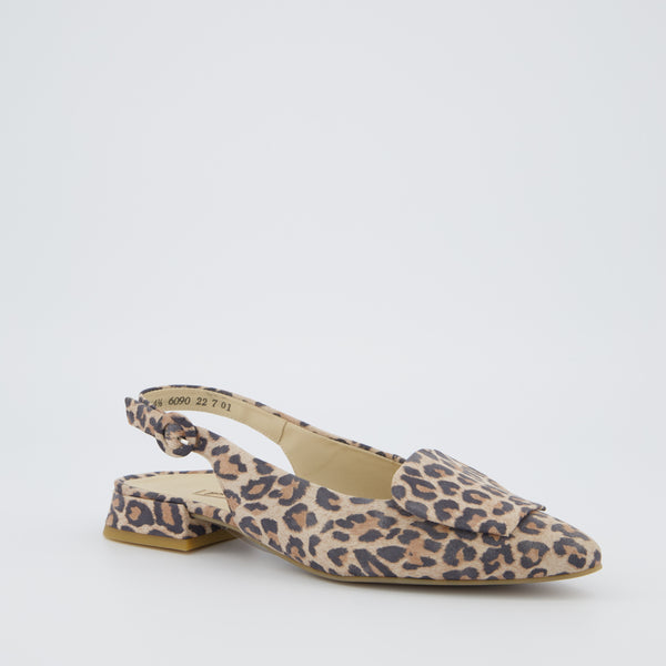Paul Green 6090-070 Leopard Print Slingback