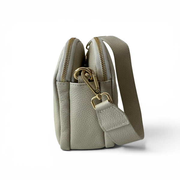 Marco Moreo Coco Cream Leather Crossbody Bag